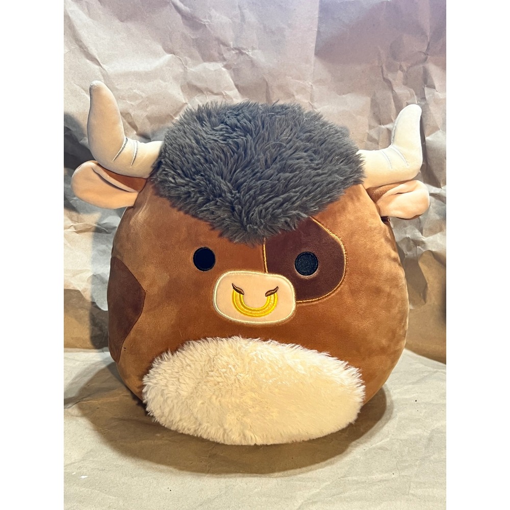 Squishmallows 12" Shep the Highland Bull Brown Fuzzy Belly Plush‎ Toy